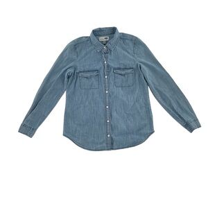 Old Navy Classic Long Sleeve Jean Shirt Size XS Women's
